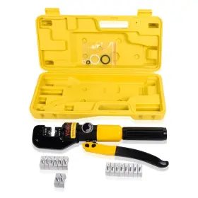 Wid-d0069c0001 Dawot Yqk-70 Cable Crimping Tool 10 Ton With 9 Pairs Of Dies 12-2/0