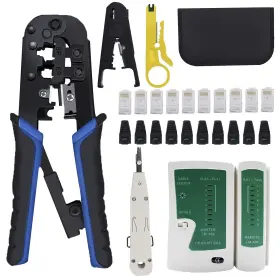 Rj116p Delgada 611138615525 Rj45 Ethernet Network Crimping Tool Kit6in1 Professional Crimper For Rj116p/rj12