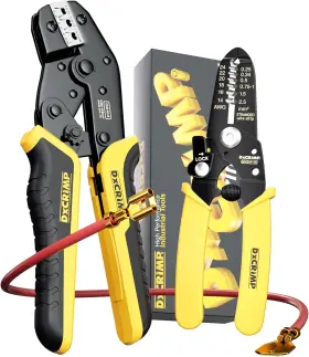 D2414b Dxcrimp Spade Connector Crimping Tool Kit With Wire Strippers For 24-14 Awg