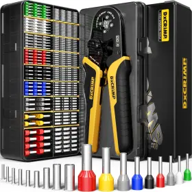 Gx18-4b Dxcrimp Ferrule Crimping Tool Kit Ratchet Pliers For 24-8 Awg With Metallic