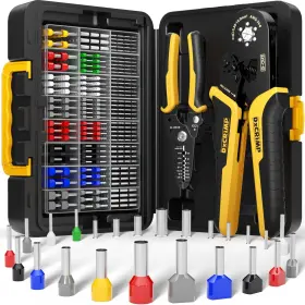 Gx24-06b Dxcrimp Ferrule Crimping Tool Kit With 24 Sizes Ferrules Ratchet Pliers For Awg24-8