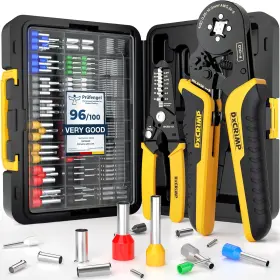 Gx24-4a Dxcrimp Ferrule Crimping Tool Kit Ratchet Pliers For 24-8 Awg With 24 Types Insulated