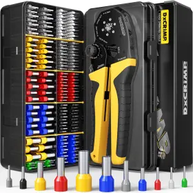 Dxcrimp Gx25-6-20 Ferrule Crimping Tool Kit Awg 24-4 0.25-25mm Hexagonal Ratchet Cr