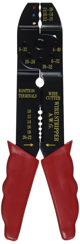 1022 Edward Tools 027132856671 Electrical Wire Crimper And Stripper Crimps Strips Awg Carbon Stee