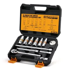 E70078 Elead 12-piece Spark Plug Socket Set With Ratchet Universal Joint And Extensions
