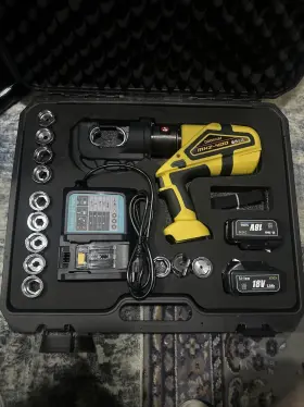 In1161459al Electric Dooroom Hydraulic Cable Lug Crimping Tool D-mkz-400 With Dies Battery