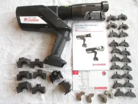 Pvl1300 Elpress Cordless Crimper / Crimp Press Tool With Manual And Dies 18v 18 Vol