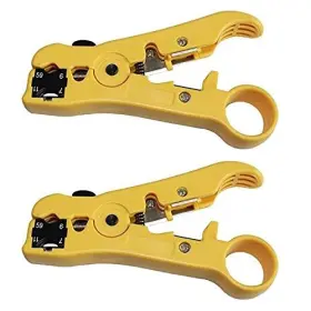 Exgoofit 694090519094 Pack 2pcs Universal Cable Wire Stripper Cutter Stripping Tool For Flat Or Rou