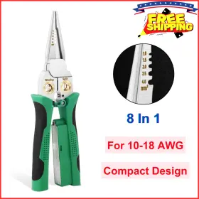 73824277 Faitio 8 In 1 Wire Strippers With Voltage Tester - Cable Strippers/cutters Plier