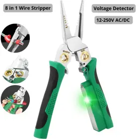 Faitio 744759210364 8-in-1 Wire Crimper Stripper With Voltage Tester For Electrical Repair Tools