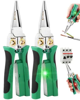 Faitio Tol4782bfbaus 2pcs 8 In 1 Wire Strippers With Voltage Tester Cable Strippers/cutters