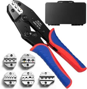 Ll-ljqz-qj01 Farmnix 6pcs Crimping Tool Set Ratchet Wire Crimper For Heat Shrink Insulated Nyl
