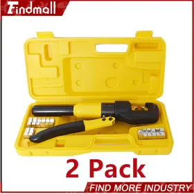 258102 Findmall 2pack Hydraulic Crimrping Tool 6mt Wire Battery Cable Terminal Crimper