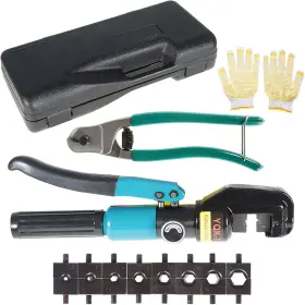 Findmall 313115774705 10 Ton Hydraulic Wire Battery Cable Lug Terminal Crimper Crimping Tool