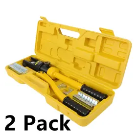 In1161576al Findmall 2 Pack 16mt Hydraulic Wire Crimper Crimping Tool Cable Lug Terminal With 11dies