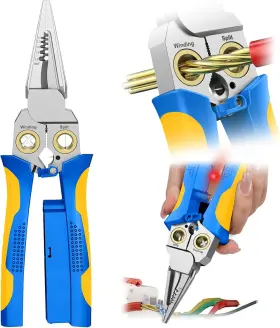 Gado 445050824818 Pro 8-in-1 Wire Crimper Stripper With Voltage Detector And Dual Alarms - Heav