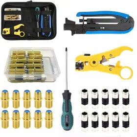 Rg11 Gaobige 705353374647 Coax Cable Crimper Tool Kit Coaxial Compression For Rg6 Rg59 Wire St