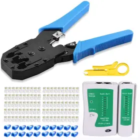 Gaobige 766330622311 Rj45 Crimp Tool Kit Cat5 Cat5e Crimping With 100pcs Co