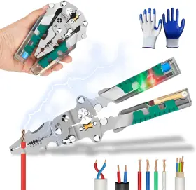 Gdsafs 313052851866 8 In 1 Wire Stripper With Voltage Tester Multi-function Electric Stripping Plie