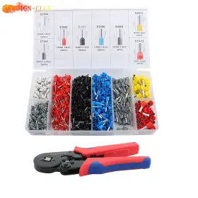 Icc3368466 Genrics Self-adjustable Ratchet Wire Crimping Tool Crimper Plier Set With 1200pcs Ferrules