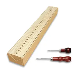 Gs-0100 Geryvtee Bamboo Book Binding Cradle With 2 Awls Wood Bookbinding Punching