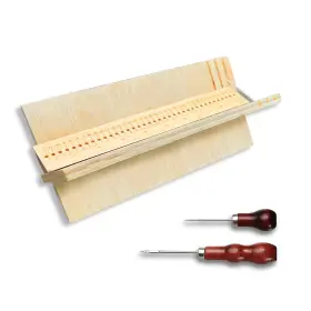 Gs-0102 Geryvtee Wood Book Binding Cradle With 2 Awls Bookbinding Punching Pi