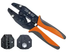 G-hq3gk Gizwiz Quick Change Rf Coax Ratchet Crimping Tool 2 Interchangeable Die Sets