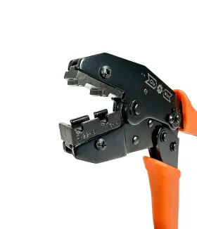 G-l2f1 Gizwiz Lightweight Ratchet Crimp Tool For Non-insulated Flag Terminals Awg 22-14 G-l