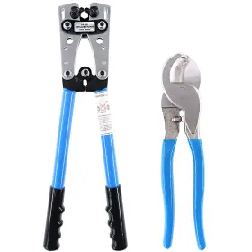 G-737 Glarks 2pcs Wire Crimper Terminal Crimping Tool Cable Lug Cu/al Rat