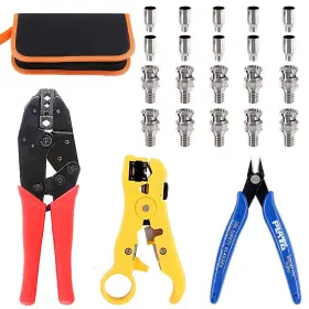 Gllayjbx-4 Glarks Coax Coaxial Bnc Professional Crimping Tool With Rg59 Connector A