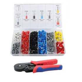 Gt7046676 Globalmart-top Ferrule Crimping Tool Kit Awg 23-7 Ferrel Crimper Self-adjustable With 1200 Pcs