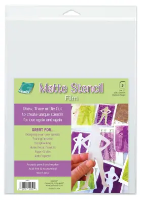 Kms4 Grafix 9-inch-by-12-inch Stencil Film Matte
