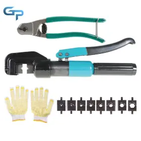 Gre118370 Greatparts Hydraulic Crimper Crimping Tool With 9 Dies Wire Battery Cable Lug Terminal 6mt