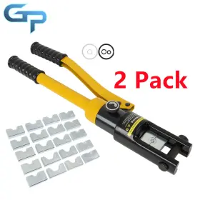 Gre49640 Greatparts 2 Pack Hydraulic Crimper With 11 Dies 16 Ton Battery Cable Crimping Tool