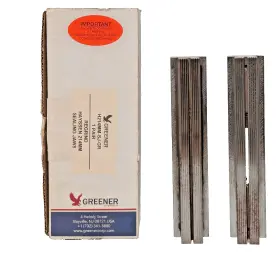 H214mm-sj-gr Greener Corporation Pair Of Corp. Regrind Hayssen 214mm Sealing Crimper Jaws