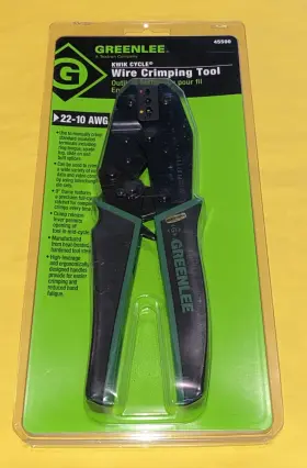 45500 Greenlee Crimping Tool For 22-10 Awg Insulated Terminals
