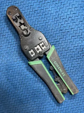 45575 Greenlee Telephone Ratchet Crimper For 4- 6- And 8-position Modular