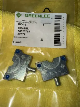 50020765 Greenlee Kc4-6 New Genuine Die Set 6 Awg Made In Germany