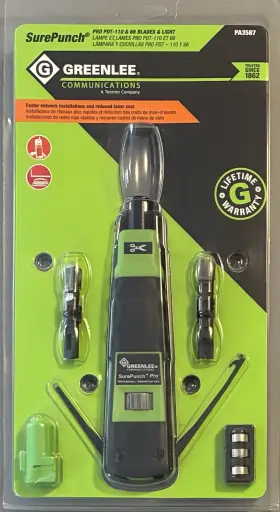 Pdt-110 Greenlee Pa3587 Surepunch Pro And 66 Blades Light Punchdown Tool