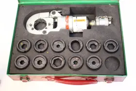 Pk22gl Greenlee Hydraulic Crimper 10k Psi Model With Carrying Case 11 Dies