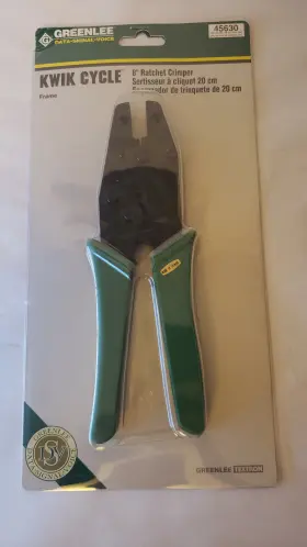 45630 Greenlee Textron New Old Stock Kwik Cycle 8 Inch Ratchet Crimp Tool Frame Only