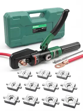 Growlush 768152504288 Hydraulic Cable Crimping Tool Battery Terminal Crimper 12 Awg 4/0