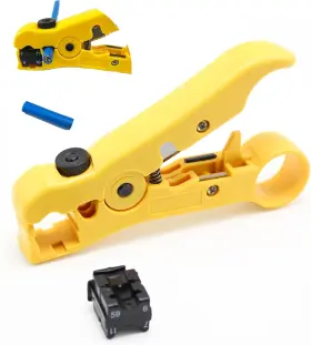 Groword 313019456486 Wire Stripping And Cutting Tool For Utp Ftp Stp Cat5e Cat6 Coax Cable