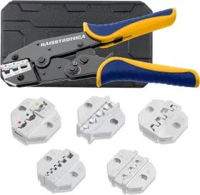 Haisstronica 056617551139 Crimping Tool Set 6pcs Ratchet Wire For Heat Shrink Non-insulated