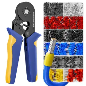 Haisstronica 190372848888 Ferrule Crimping Tool Kit Black Wire Ferrules Crimper With 1200pcs Aw
