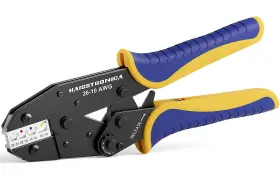 Hs-1073 Haisstronica Crimping Tool For Heat Shrink Connectors-awg 26-10 Ratchet Wire Te