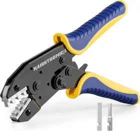Hx1585 Haisstronica Crimping Tool For Solar Connectors - Awg 14 12 10 Ratchet Wire Crimper