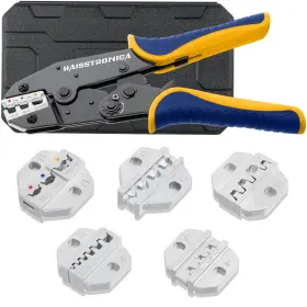 Hx1586 Haisstronica 6pcs Crimping Tool Set - Ratchet Wire For Heat Shrink Insulated