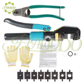 970511 Handdo Hydraulic Crimper Wire Battery Terminal Crimping Tool 6 Mt With 9 Dies