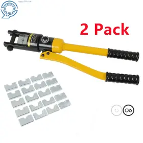 Hp29784 Happy19star 2 Pack With 11 Crimper Dies Hydraulic 16 Ton Battery Cable Crimping Tool